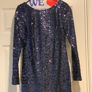 Jessica Simpson short sequin dress, long sleeves.